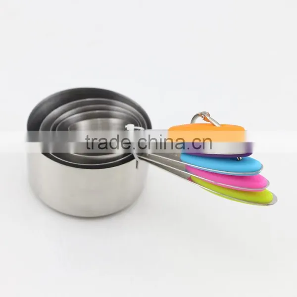 5pcs Stainless Steel Measuring Cups Sets With Different Color Handle photo-2