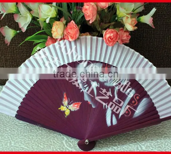 Japanese Lady Silk Bamboo Fan photo-2