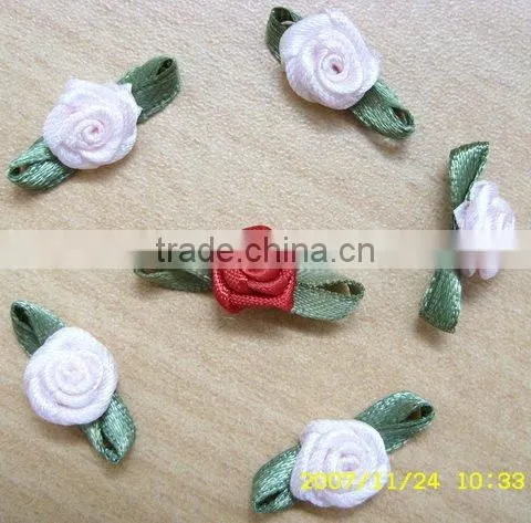 MSD Wholesale Ribbon Flower for Socks Decorations,mini Handmade Ribbon Flower photo-2