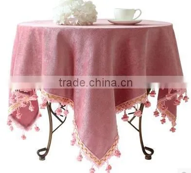 European High-grade Garden Style Cotton Round Tablecloth / Table Cloth Tablecloths Round Table photo-2