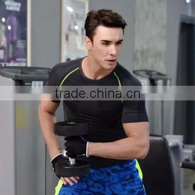 Custom Gym Fitness Workout T Shirt For Men Summer Style Seamless T Shirt photo-5