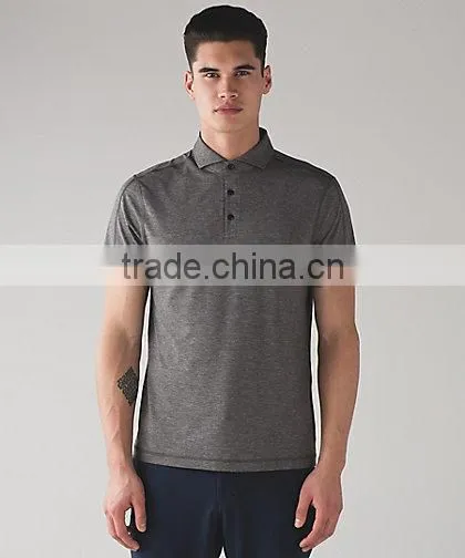 MGOO Top Quality Button Up Dri Fit Polo T Shirts Short Sleeve Fitness Men Polo Shirt photo-4