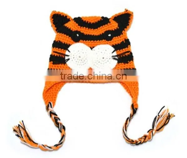 Funny Animal Shaped Crochet Kids Hat Cat Ear Hat photo-3