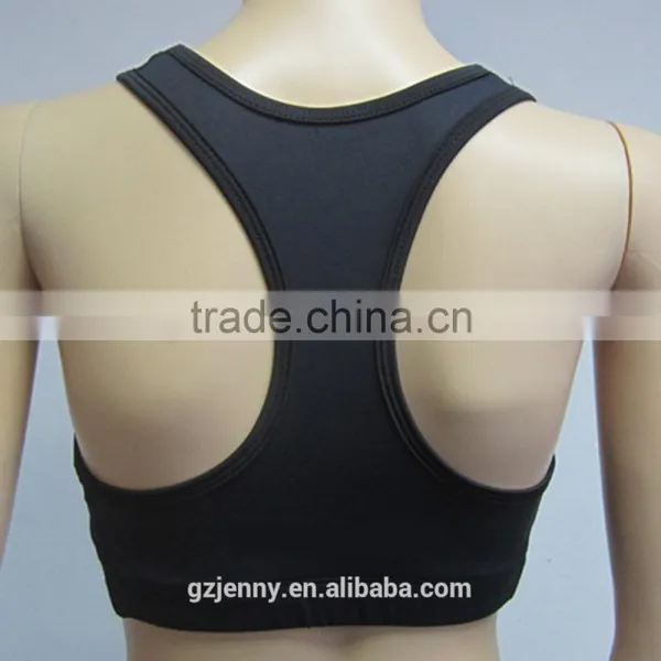 Custom Women Black Workout Wear Girl Tube Top Fitness Bra photo-2