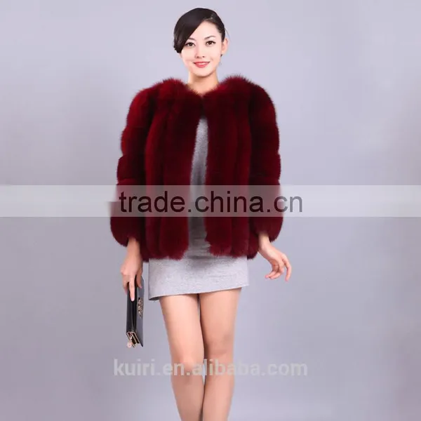 PC-264 Luxury Women Coat Short Style Jacket Real Fox Fur Coat With High Quality Genuine Fox Fur photo-2