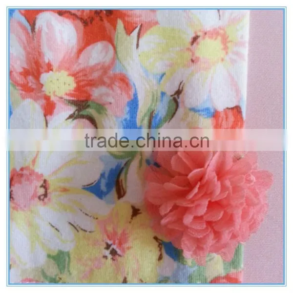 Wholesale Custom Super Comfortable Cotton Fabric Girl's Floral Leggings Stretch Colorful Pants Trousers photo-5