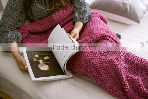 Mermaid Tail Blanket Crochet and Mermaid Blanket for Adult and Kid Sleeping Bag photo-2