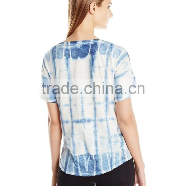 Women's Fashion Good Looking Short Sleeve Wholesale Tie Dye T-Shirt photo-4