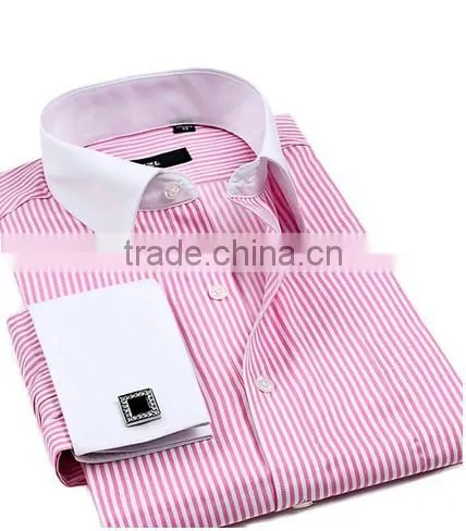 Mens Slim Fit French Cuffs Mens Dress Shirt photo-2