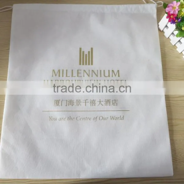 Cotton Gym Bag Polycotton Laundry Bag String Storage Bag photo-4