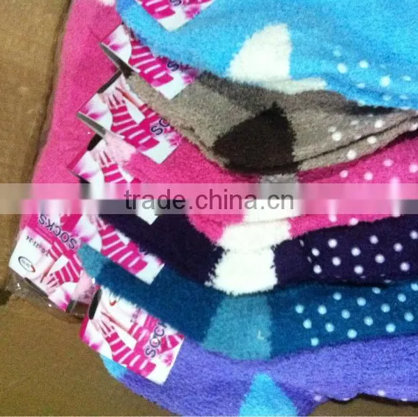 Hot Sale Popular Lady's Microfiber Antiskid Socks Warm Socks for Winter photo-2