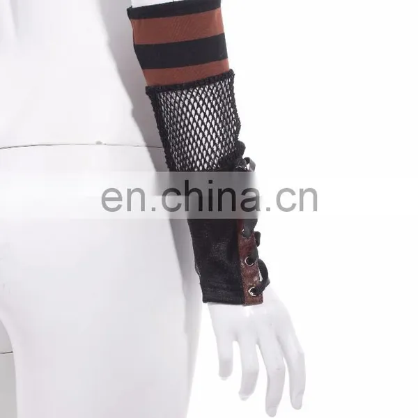 Steampunk Lace-up Net Arm Warmer Glove photo-2