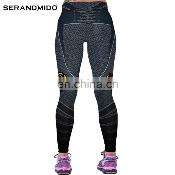 Women Dylan Superman's Symbol Printing Digital Printing Sexy Tight Breathable Sports Trousers photo-4