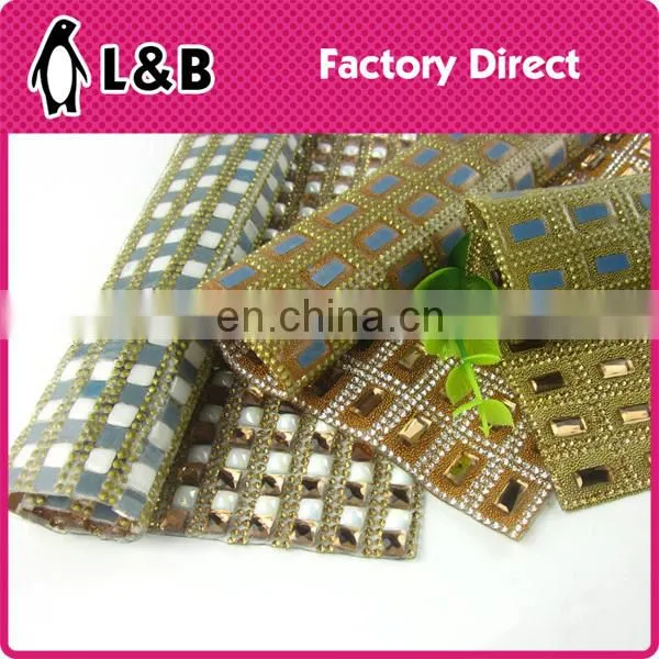 FREE SAMPLE Hot Fix Rhinestone Mesh for Shoe Decoration photo-3