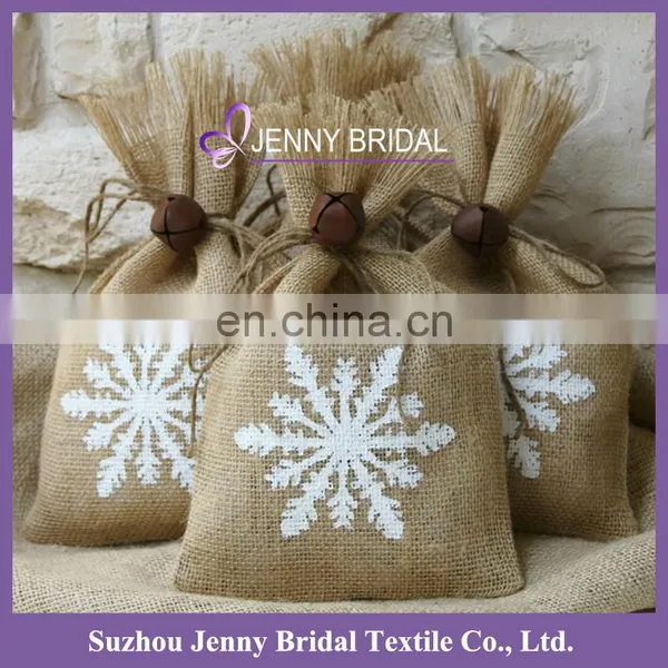 BAG012 Burlap Favor Bags Christmas Small Gift Bags photo-4