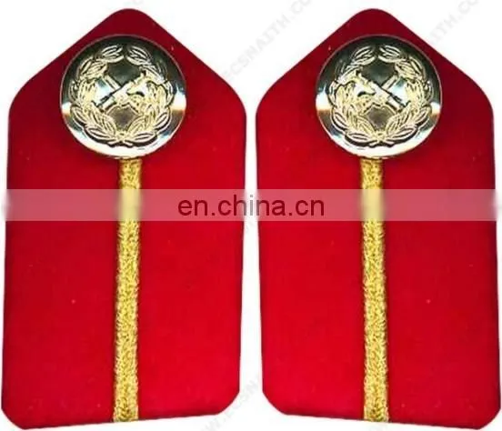 Officer Uniform Collar Gorgets, Police Goergets, Military Gorgets, British Gorget With Oak Leaf Embroidery photo-4