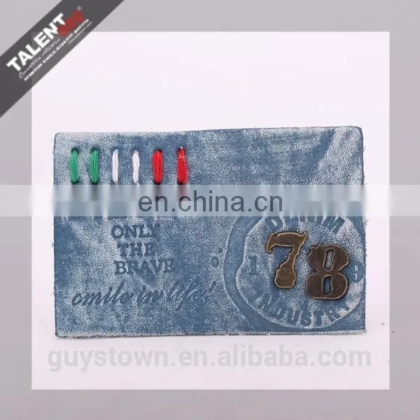 Free Design Fashion Logo Customized Special Metal Real Leather Badge Patch for Jeans photo-4