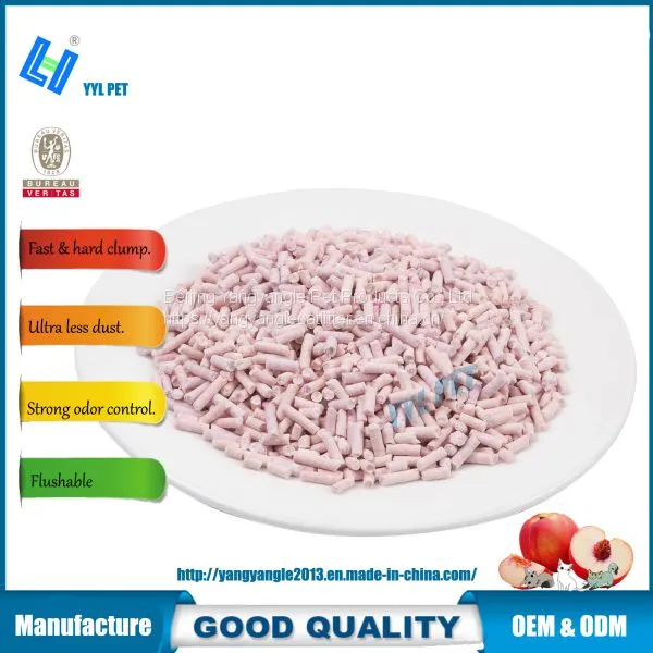 Pet Product: Hot Sell Peach Tofu Cat Litter With Fast Clump photo-3