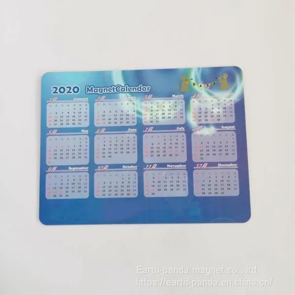 2020 Custom Monthly Magnetic Calendar and Magnetic Notepads for Refrigerator
