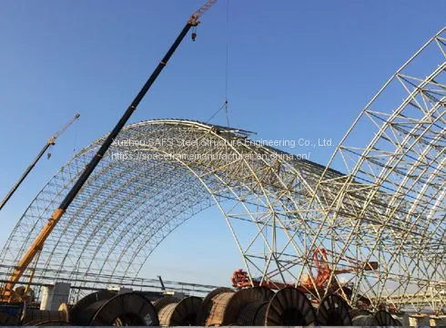 Prefabricated Arch Space Frame Light Steel For Coal Storage Shed photo-3