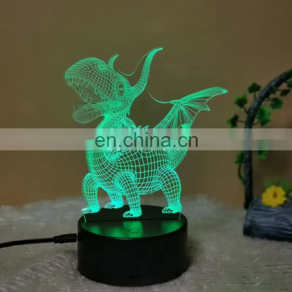 Pattern 7 Colorful Change Energy Saving USB Led Night Lamp Kids Room Decoration 3d Led Night Lamp photo-5