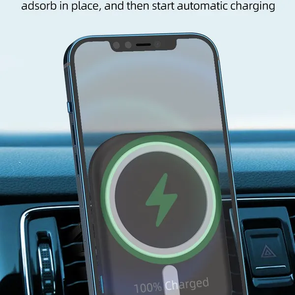 Magnetic Car Wireless Charger for IPho 12Wireless Charging Car Charger Phone Holder Air Vent Stand