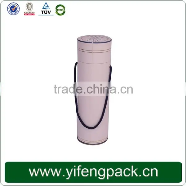 Yifeng Factory Competitive Price Handmade Round Tube Wine Gift Box photo-2