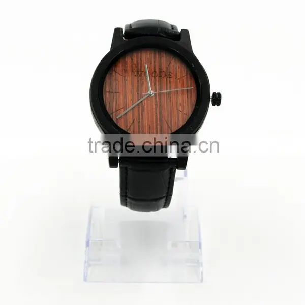 Concise Natural Environment Friendly Women Man Unisex Black Wrist Watch photo-5