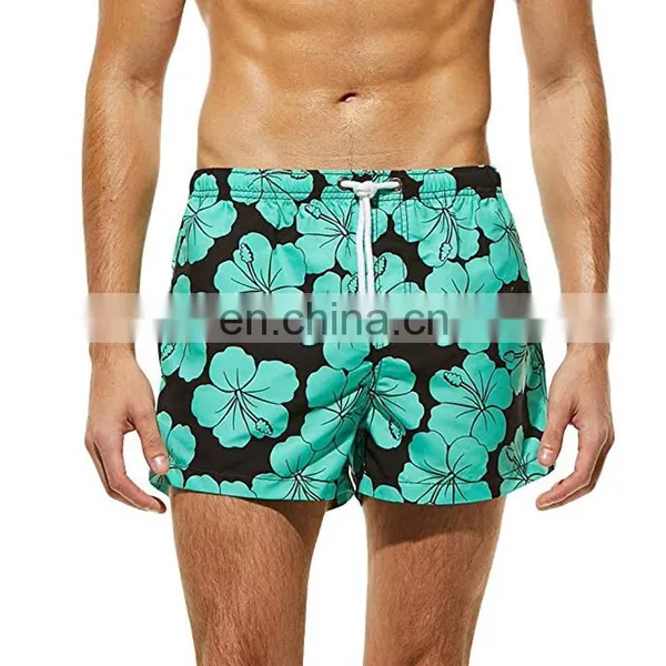 2021 Mens Holidays Hawaii Flower Print Bathing Fashion-Board-shorts Swim Trunks photo-2