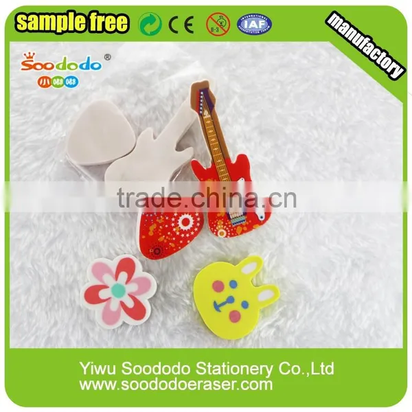 3D Guitar Shape Musical Rubber Eraser photo-4