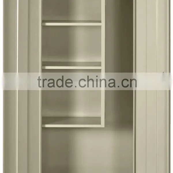 Dove Gray Steel Janitorial/Supply Cabinet, 3 Fixed Side Shelves, 66" Height x 30" Width x 15" Depth photo-3