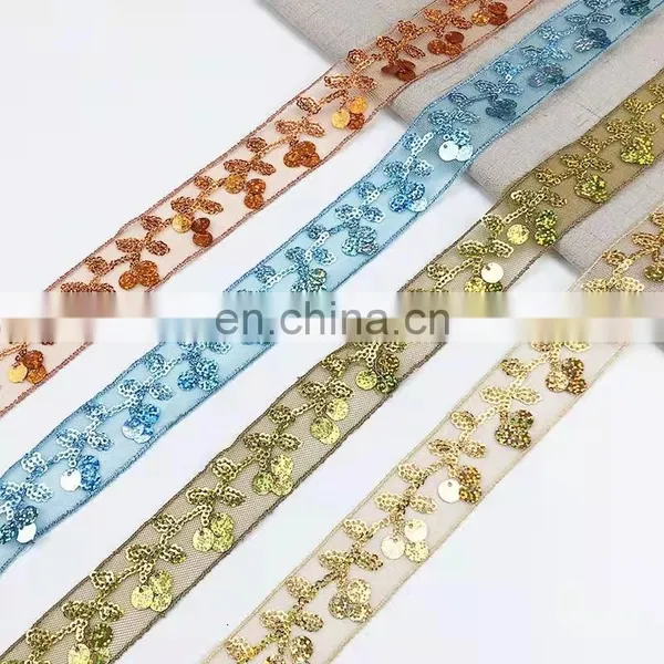 Custom OEM Sequins Color Clothing Lace African Ethnic Lace Wholesale photo-3