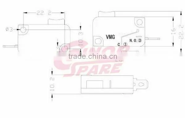 Practical High Quality Long Level Microswitch photo-2