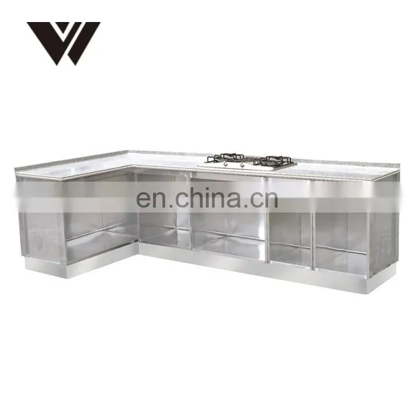 Custom Stainless Steel High Quality Simple Design Modern Kitchen Cabinet photo-2