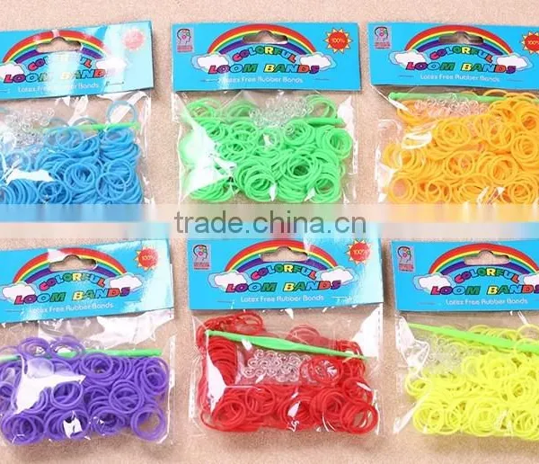 Popular Colorful Rainbow Bands Rubber Kids Kit Bands 200/300/600pcs Factory OEM Cheap Price photo-2