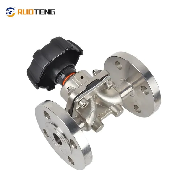[Ruoteng] PN16 DN40 Flanged Connected Diaphragm Valve 316L Stainless Steel Double Diaphragm photo-5