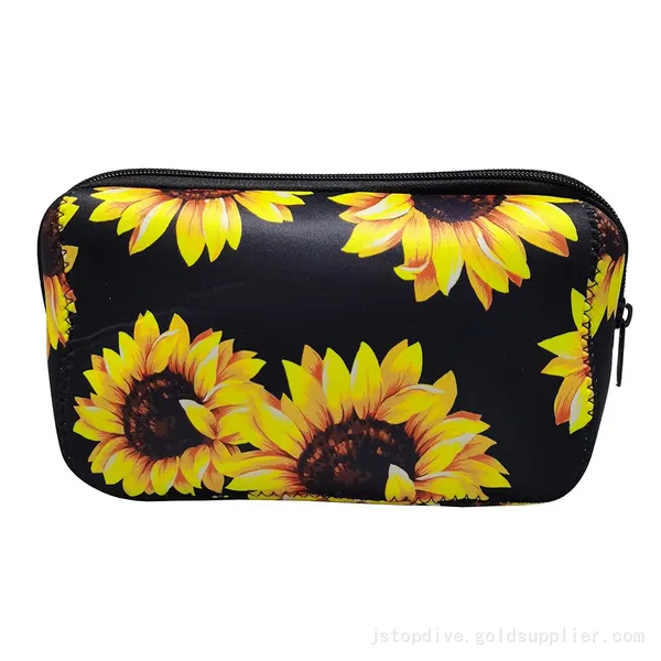 Custom Printed Cosmetic Pouch Neoprene Toiletry Make up Pouch Cosmetic Bag photo-4