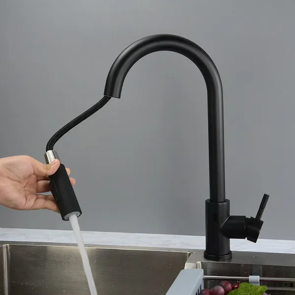 Automatic Induction Kitchen Pull-out Faucet