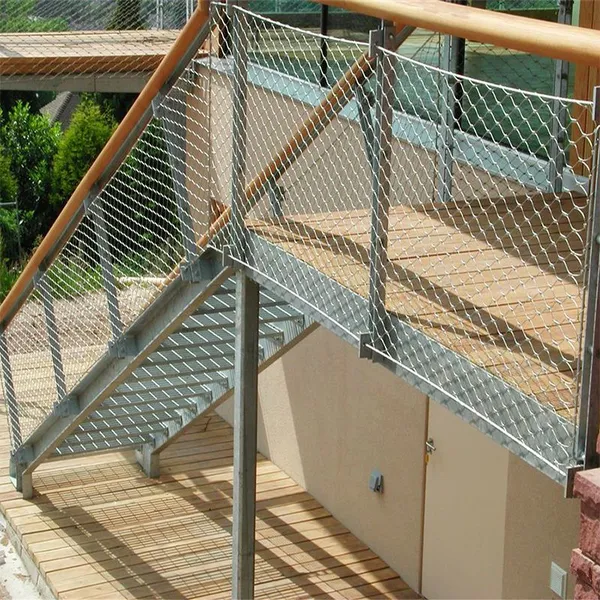 Wire Rope / Ferrule Rope Mesh Stainless Steel Net Stair Railing Mesh Protection Mesh Woven Diamond Plain Weave photo-2