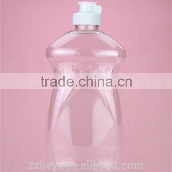 18oz Cheap Clear 500ml Plastic Liquid Detergent Bottle Empty for Sale