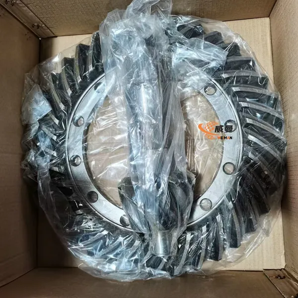 SDLG Original 21909003501 Original Front Driving and Driven Spiral Bevel Gear for LG956L in Stock photo-2