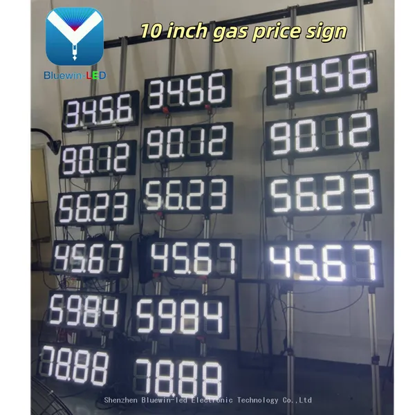 Waterproof LED Petrol Price Sign 4 Digits Red Dot Matrix LED Fuel Price Board Outdoor Gas Station Digital Price Display With Installation Lugs photo-3
