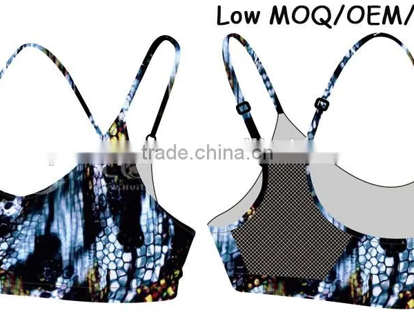 Custom Sublimation Sports Bra With Printing