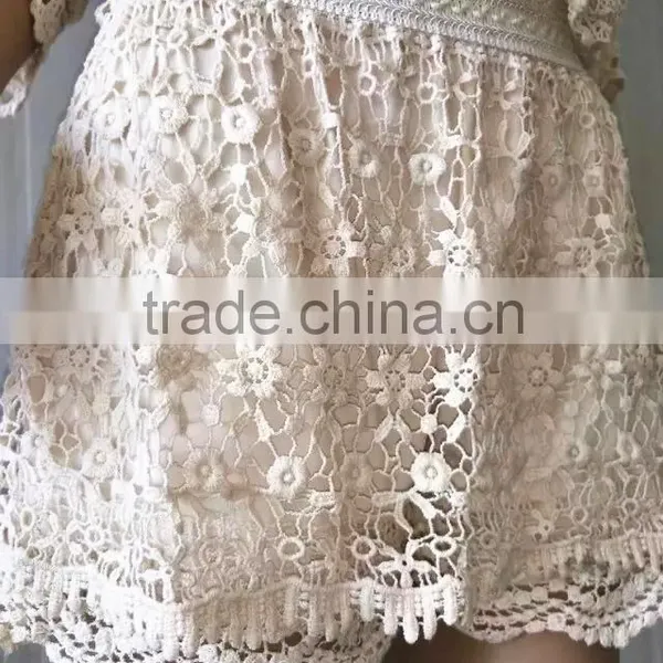 Summer Ladies Hot/embroidery Lace Woman Short/water Soluble Lace Short photo-2