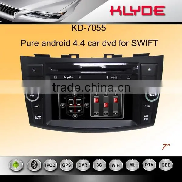 7inch Pure Android 4.4.4 Multi-touch Screen Car Dvd With Gps Navigation for SWIFT