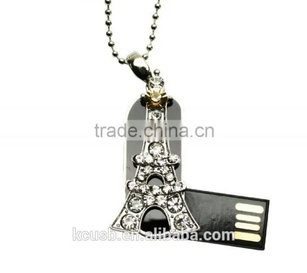 Necklace Eiffel Tower Shape Usb Flash Drive photo-2