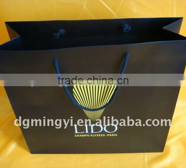 Luxury Black Paper Shopping Bag, Customer Design Packaging Bags photo-4