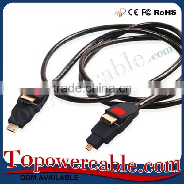 Super High Quality High Speed + Ethernet Gold 3D Hd Hdtv Lead Hdmi Extension Cable photo-3