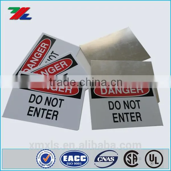 Plastic / Aluminum / Adhesive Label Custom Printed Safety Signs 7 x 10in /10x 14in Quality Choice