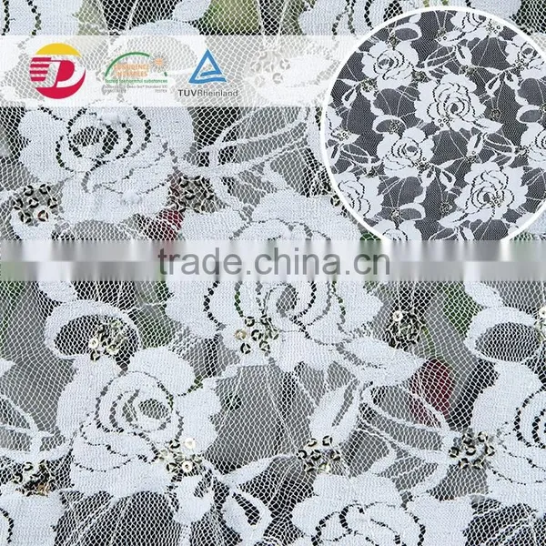 2016 New Fancy Cheap Stretch Embroidery Sequined Designer Dress Fabrics photo-6